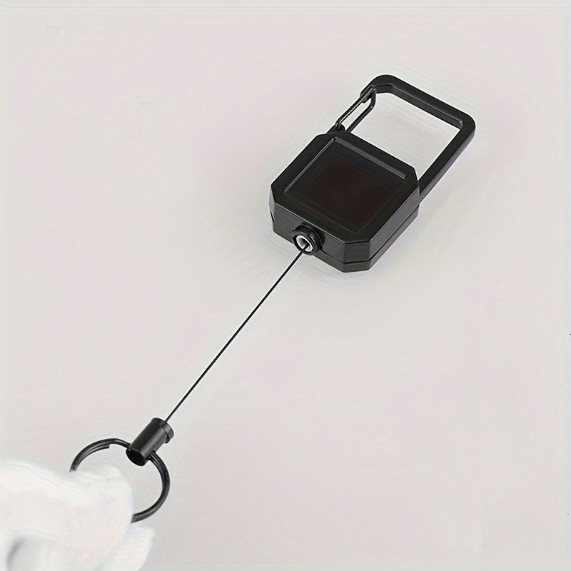 Steel Wire Rope Retractable Key Chain Carabiner Anti Lost Keyring