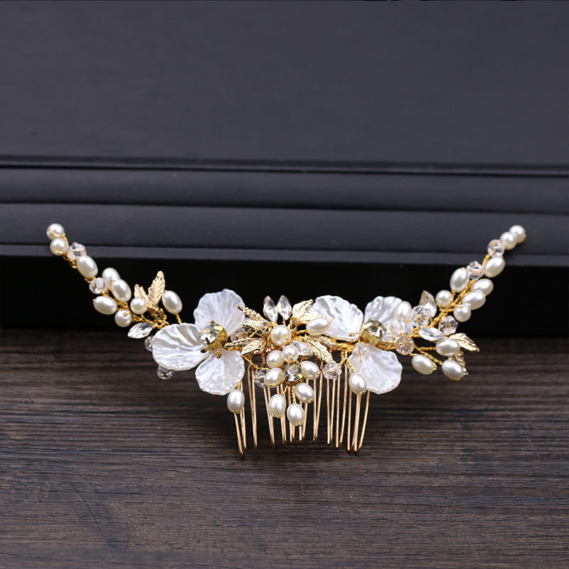 Faux Pearl Flower Hair Comb Hair Jewelry Ladies Hair Pin Headband