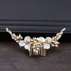Faux Pearl Flower Hair Comb Hair Jewelry Ladies Hair Pin Headband