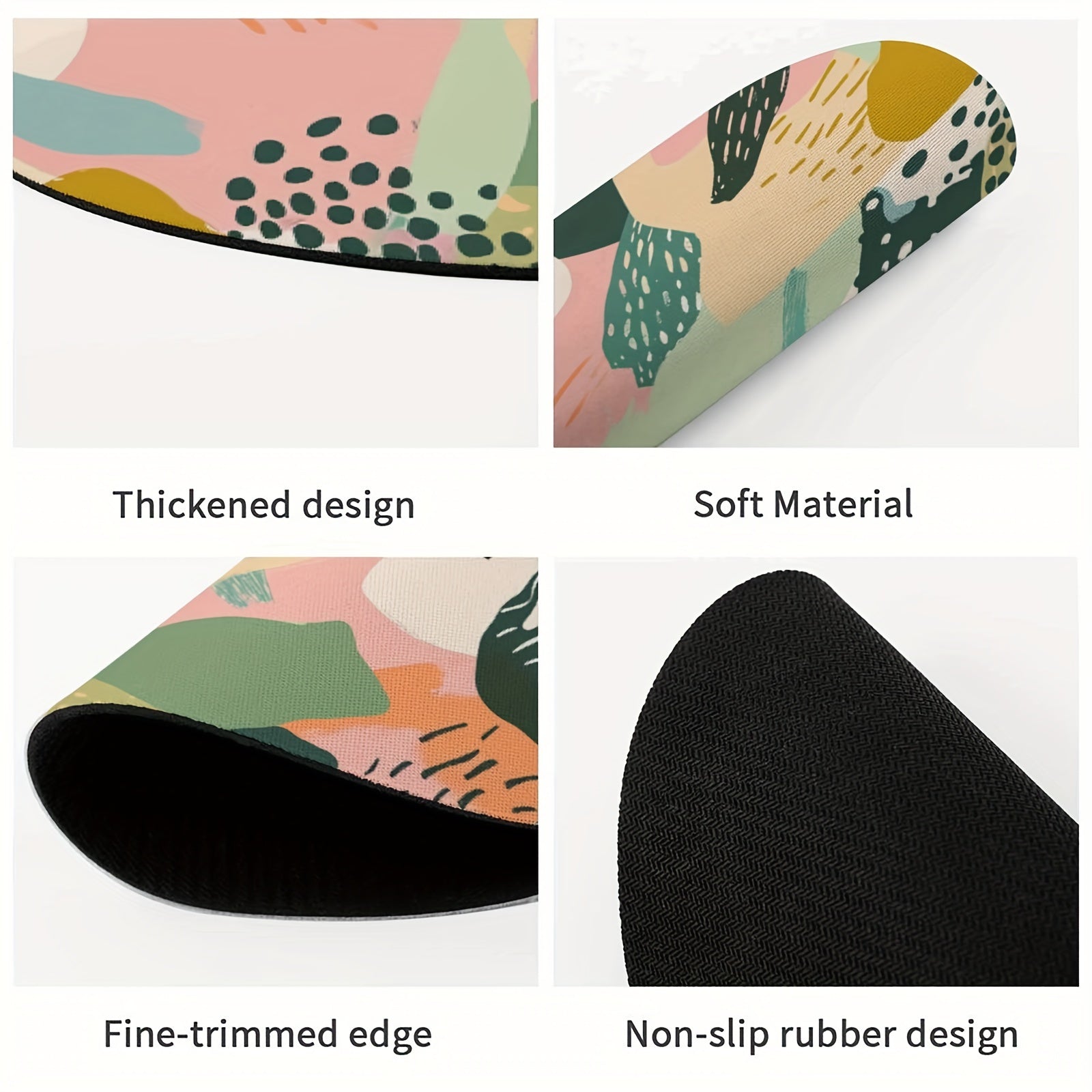 Abstract Artistic Boho Mouse Pad Non Slip Rubber Base