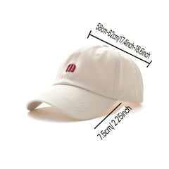 M Embroidery Baseball Cap Solid Casual Sunshade Dad Hats Unisex Couple Sun Hat