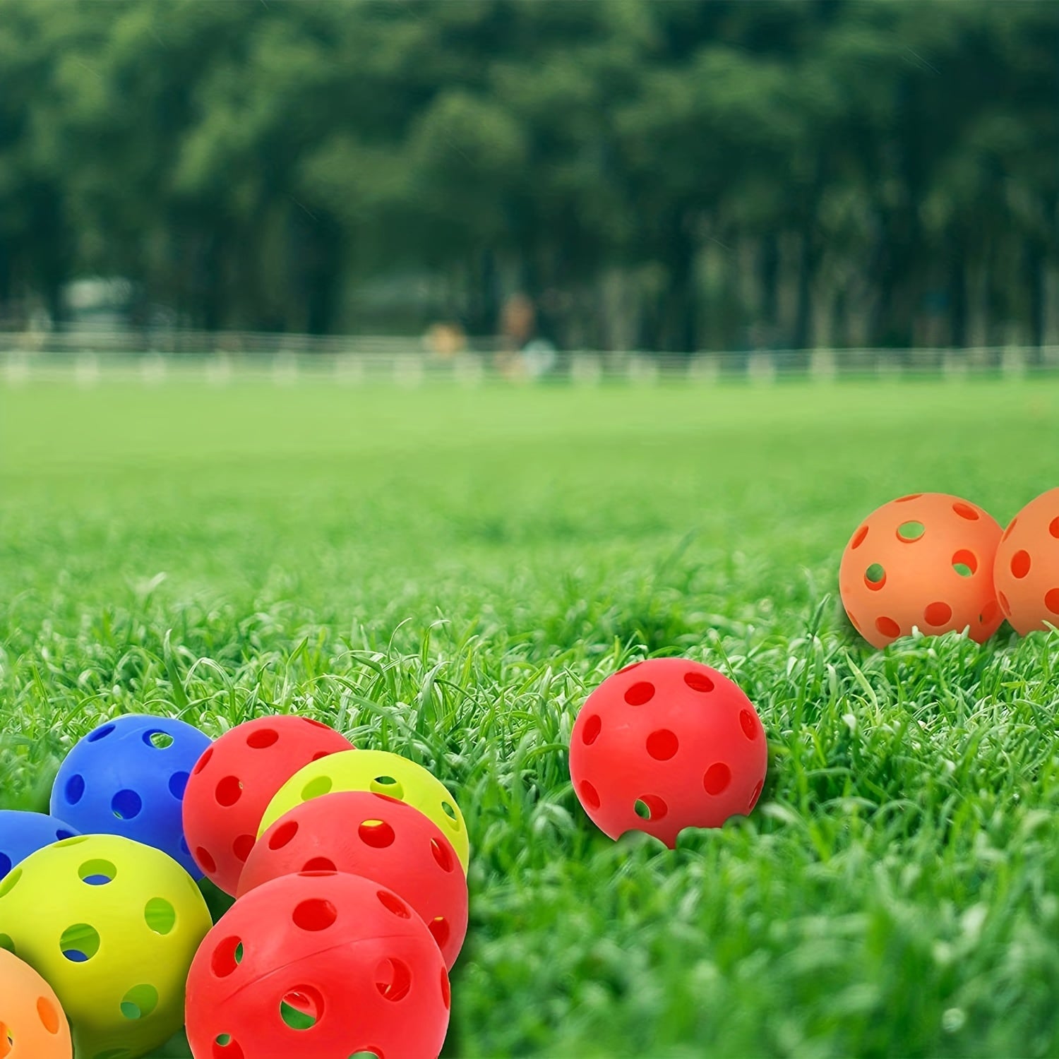 6pcs Outdoor Pickleball Balls with 40 Holes for Training