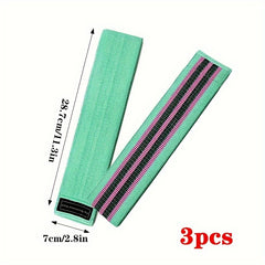 3pcs Elastic Squat Resistance Bands Buttocks Fitness Training Tension Bands