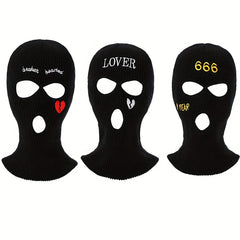Mens Broken Love LOVER 666 Three Hole Mask Cycling Helmet Balaclava Mask