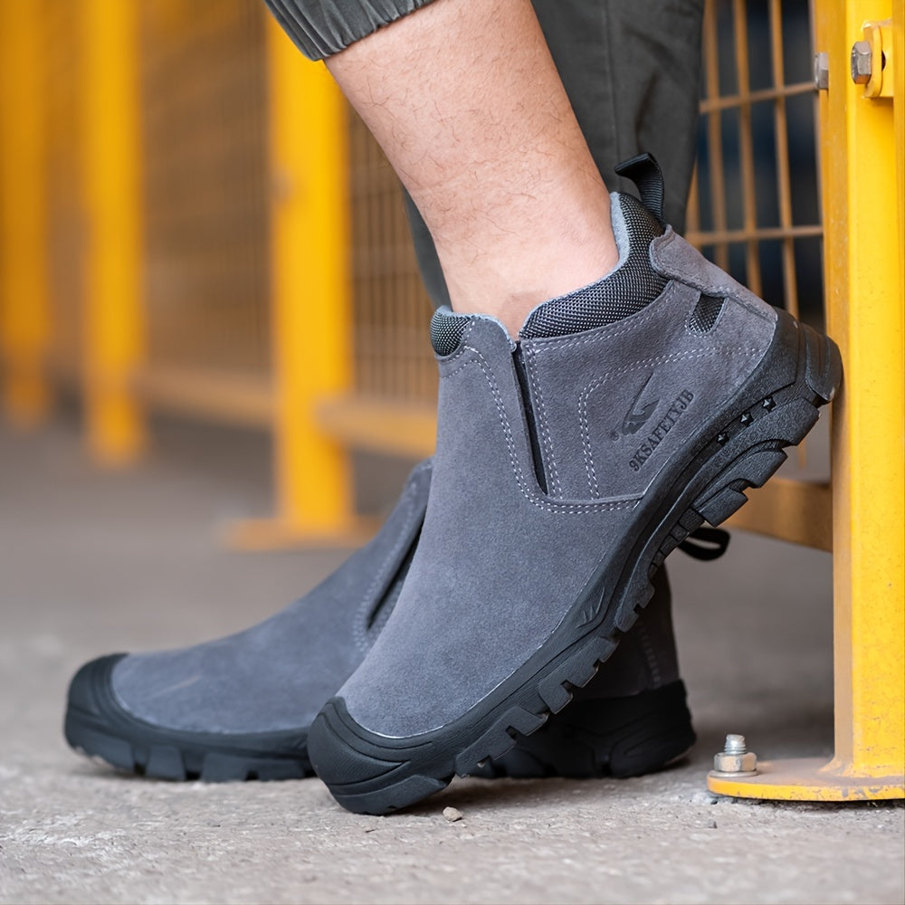 Men's High Top Steel Toe Work Safety Shoes