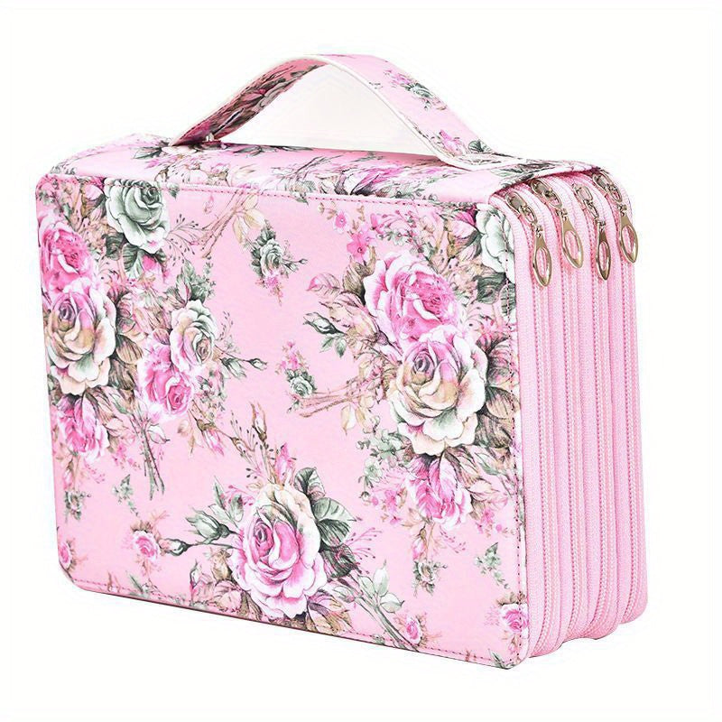 Canvas Shockproof Pencil Bag with Double Zipper