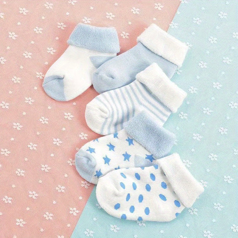 5Pairs Warm Cotton Kids Socks Set Combination