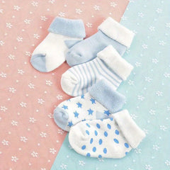 5Pairs Warm Cotton Kids Socks Set Combination
