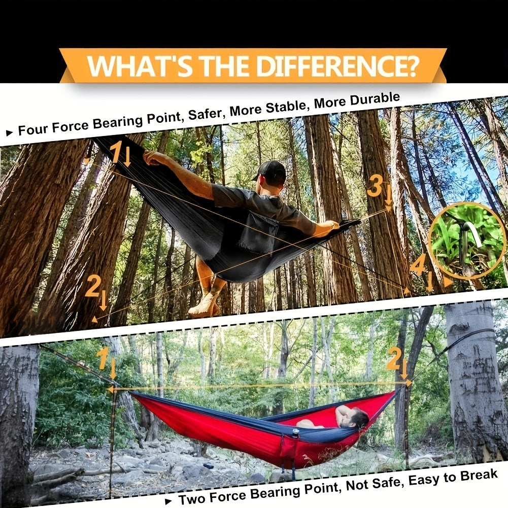 Portable Double Hammock Holds Up To 244.94KG
