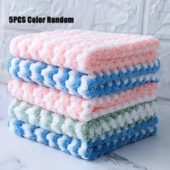 10pcs Reusable Cleaning Rags Scouring Pad Kitchen Tools