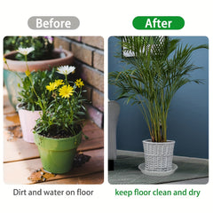 5pcs Plant Saucer Drip Trays Clear Water Plate Dish Indoor Outdoor Garden
