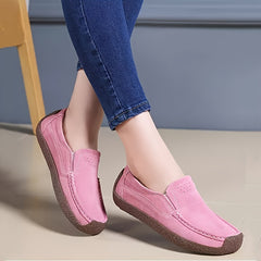 Women's Round Toe Slip-On Loafers Walking Shoes