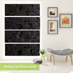 1pc Total Blackout Window Film Static Cling Opaque Privacy Frosted Glass Film