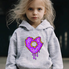 Donut Heart Pattern 2pcs Activewear Sets Girls Sports Outfits
