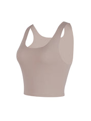 Women's Solid Yoga Tank Top for Fitness Gym Sports