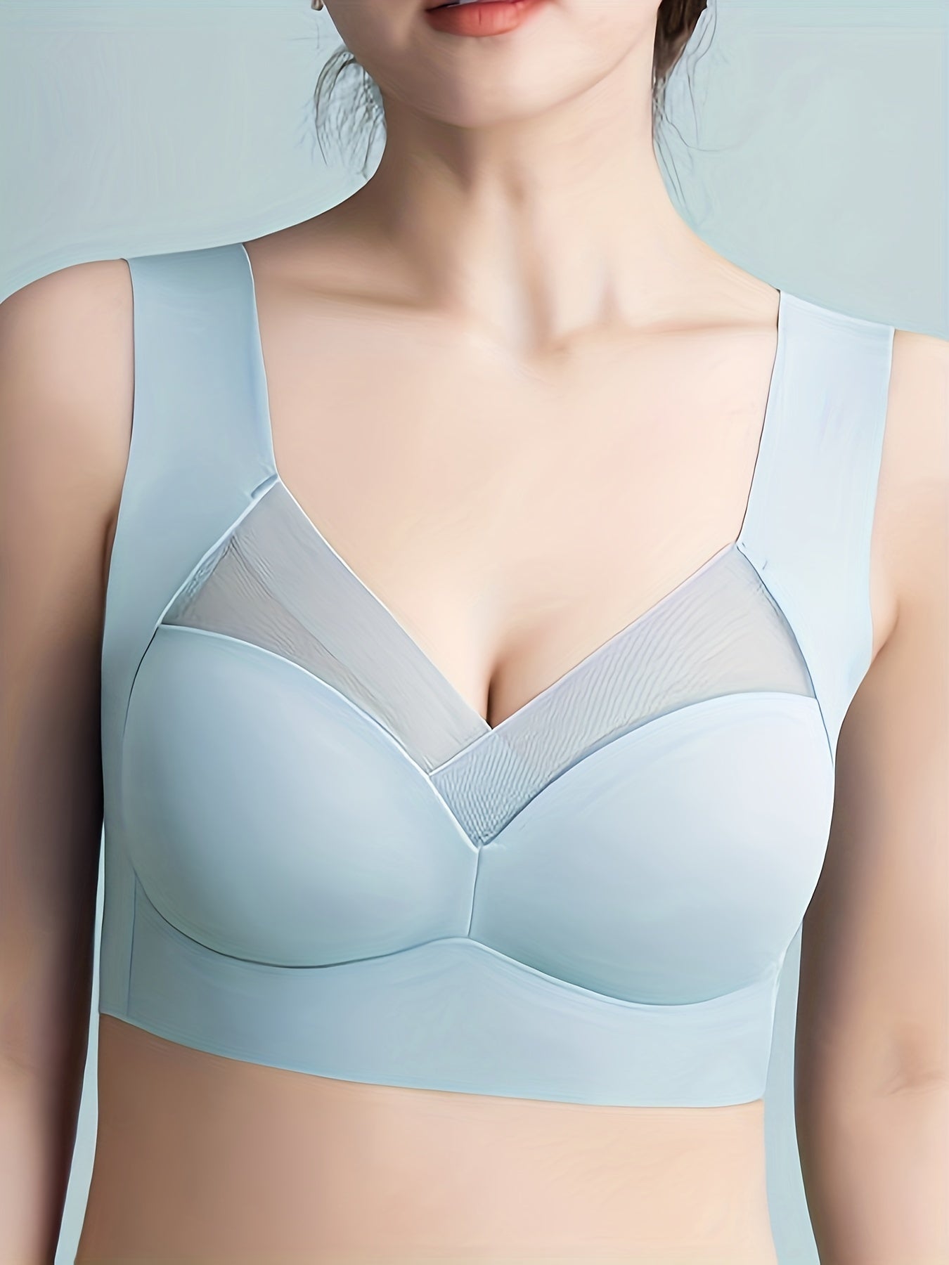 Breathable Wireless Bra Wide Straps Lingerie Underwear