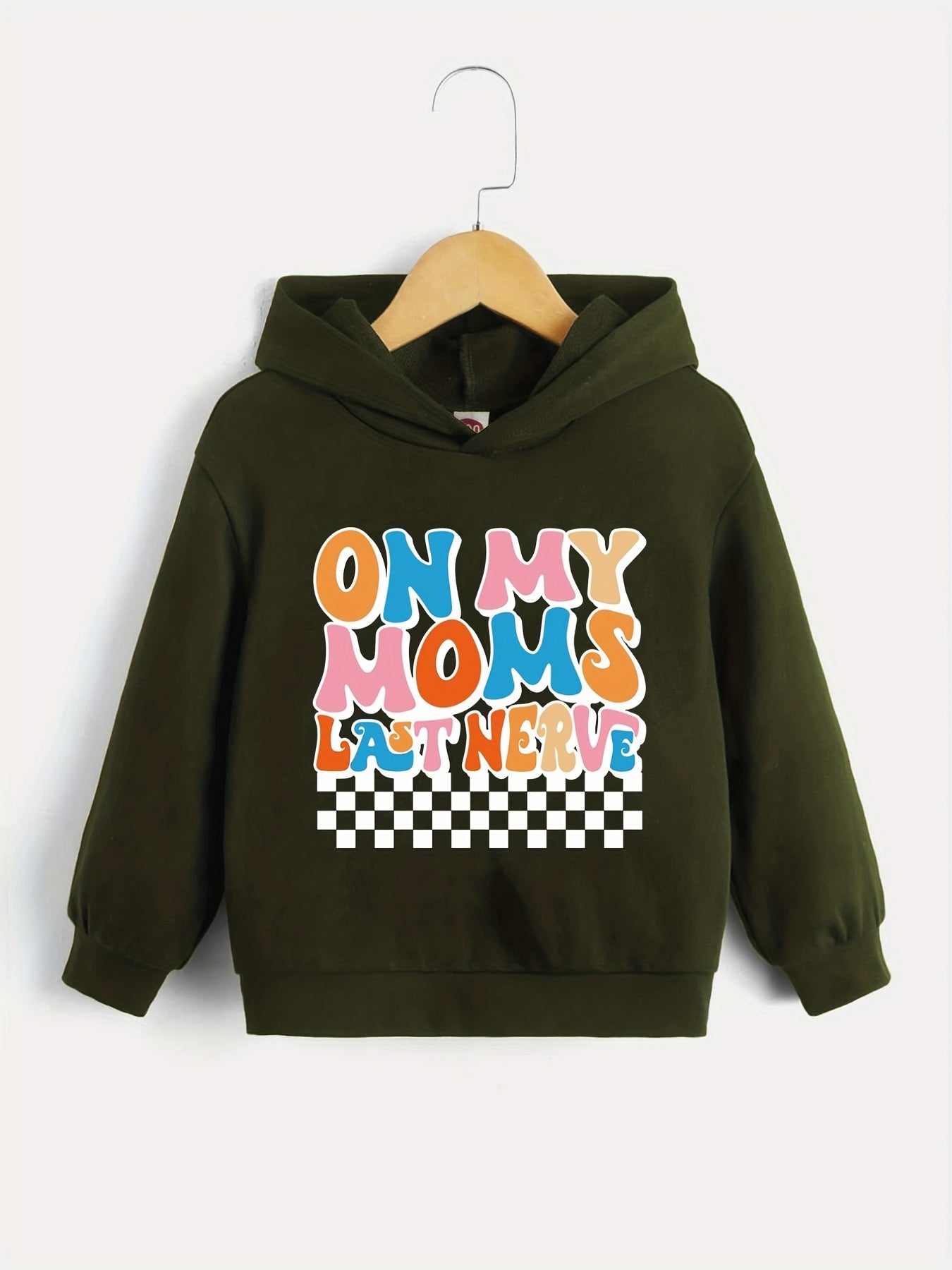 Boys Casual Hooded Sweatshirt Spring Fall Letter Print Pullover Long Sleeve