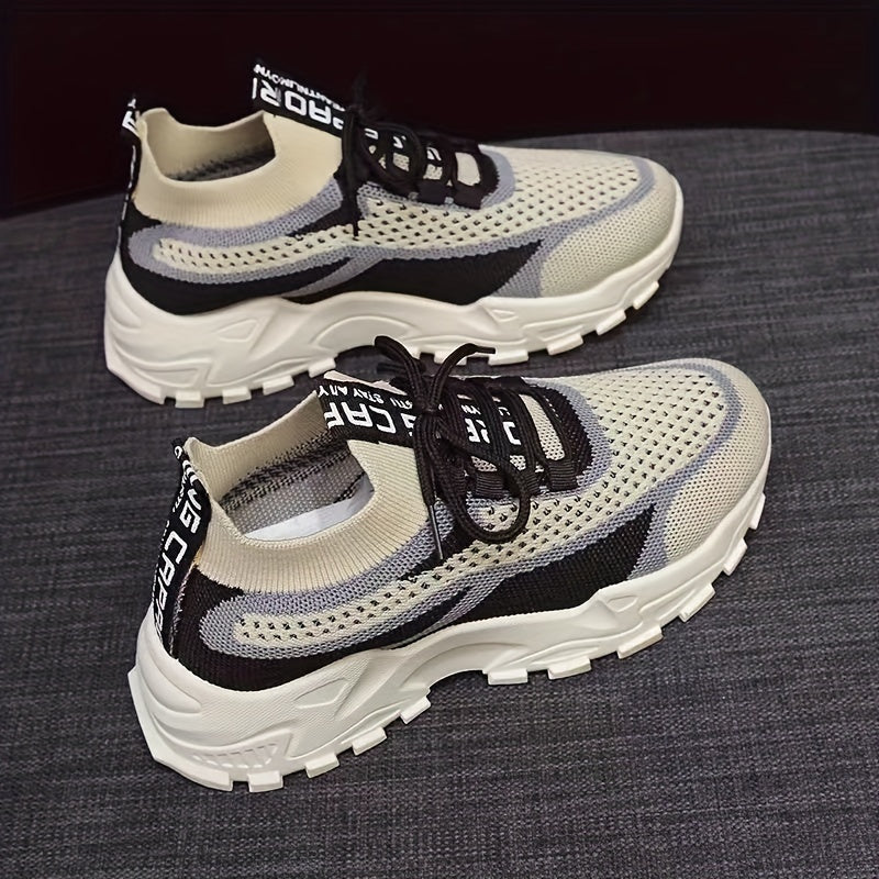 Women's Knitted Running Shoes Lightweight Sports Footwear