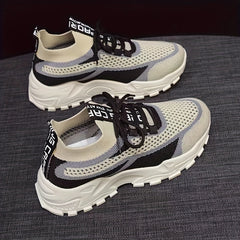 Women's Knitted Running Shoes Lightweight Sports Footwear