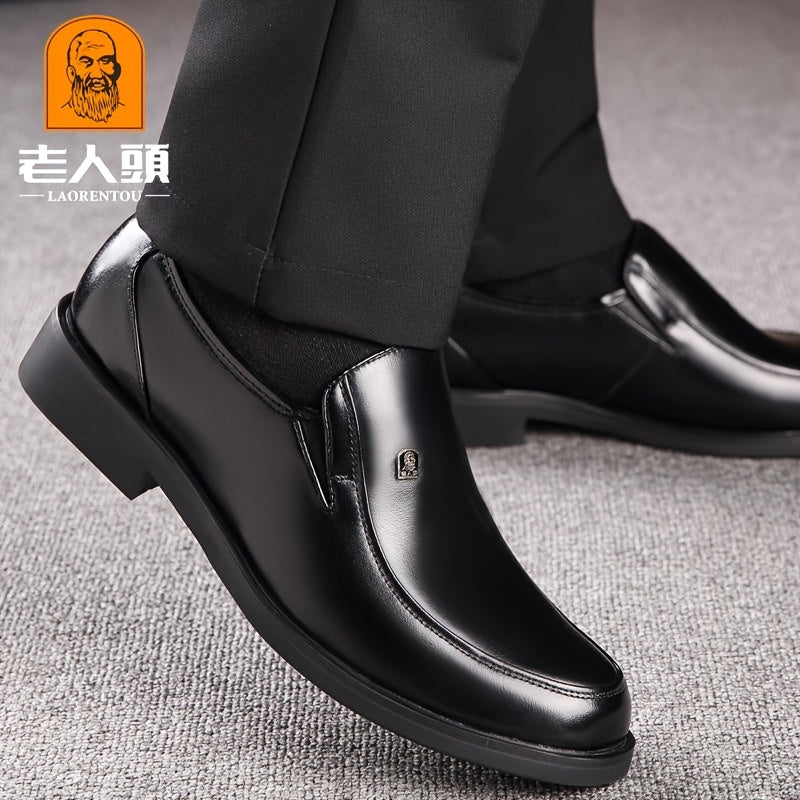 LAORENTOU Men Leather Loafer Slip On Lightweight Dress Shoes