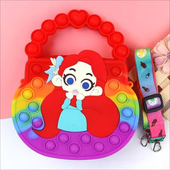 Princess Coin Purse Silicone Crossbody Bag Kids Anti Anxiety Toy