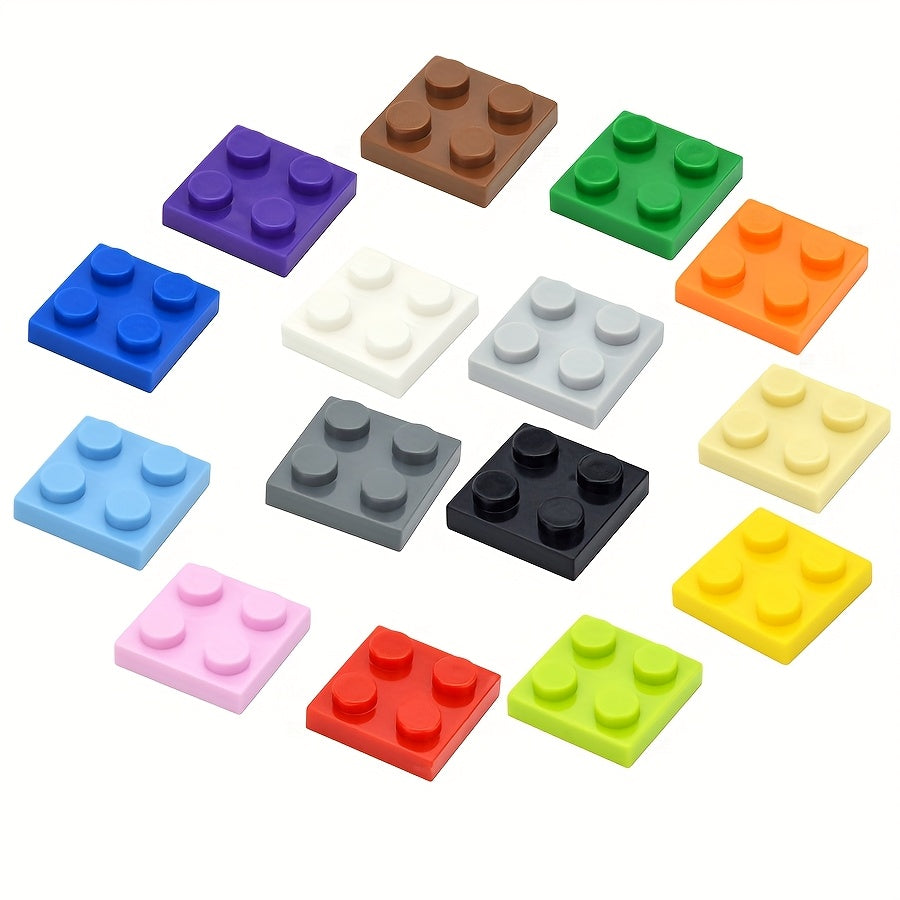 80pcs MOC Building Blocks Thin Bricks 2x2 Dots Classic Toy