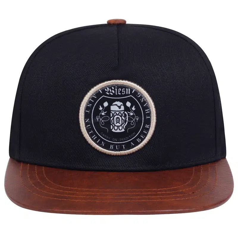 Embroidered Men's Hip Hop Flat Brim Baseball Cap