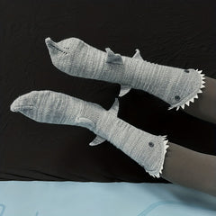 Funny Shark Knit Socks & Floor Mid Tube Socks Women's Hosiery