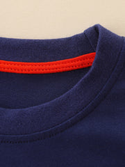 Cartoon Digger Boys Sweatshirt Long Sleeve Crew Neck Tops