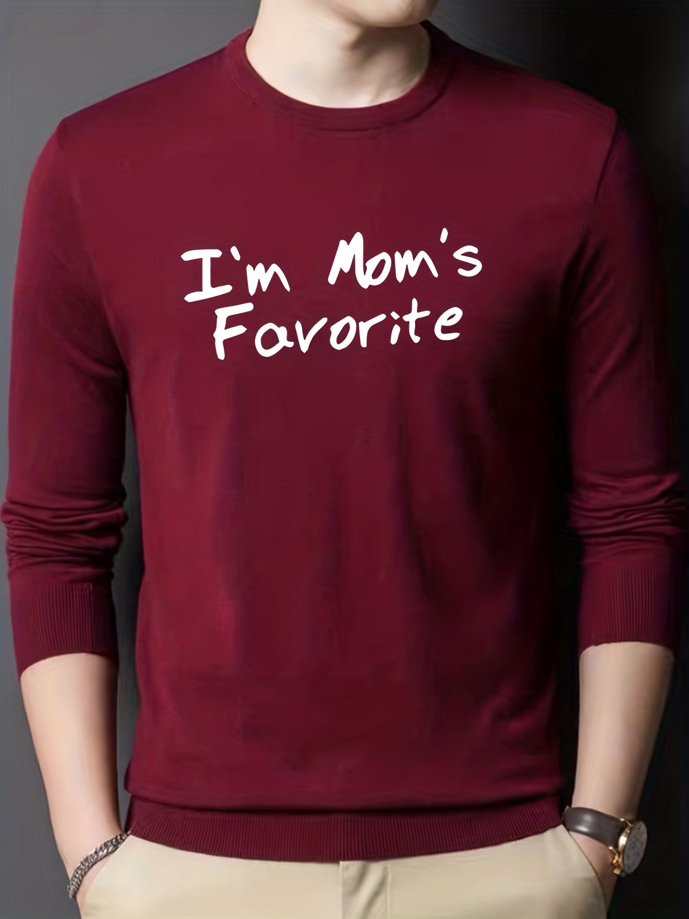 Mom's Favorite Knitted Sweater Men's Warm Mid Stretch Pullover