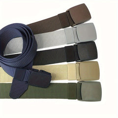 Nylon Belt with Smooth Buckle, Durable & Comfort Fit, Casual & Outdoor Wear