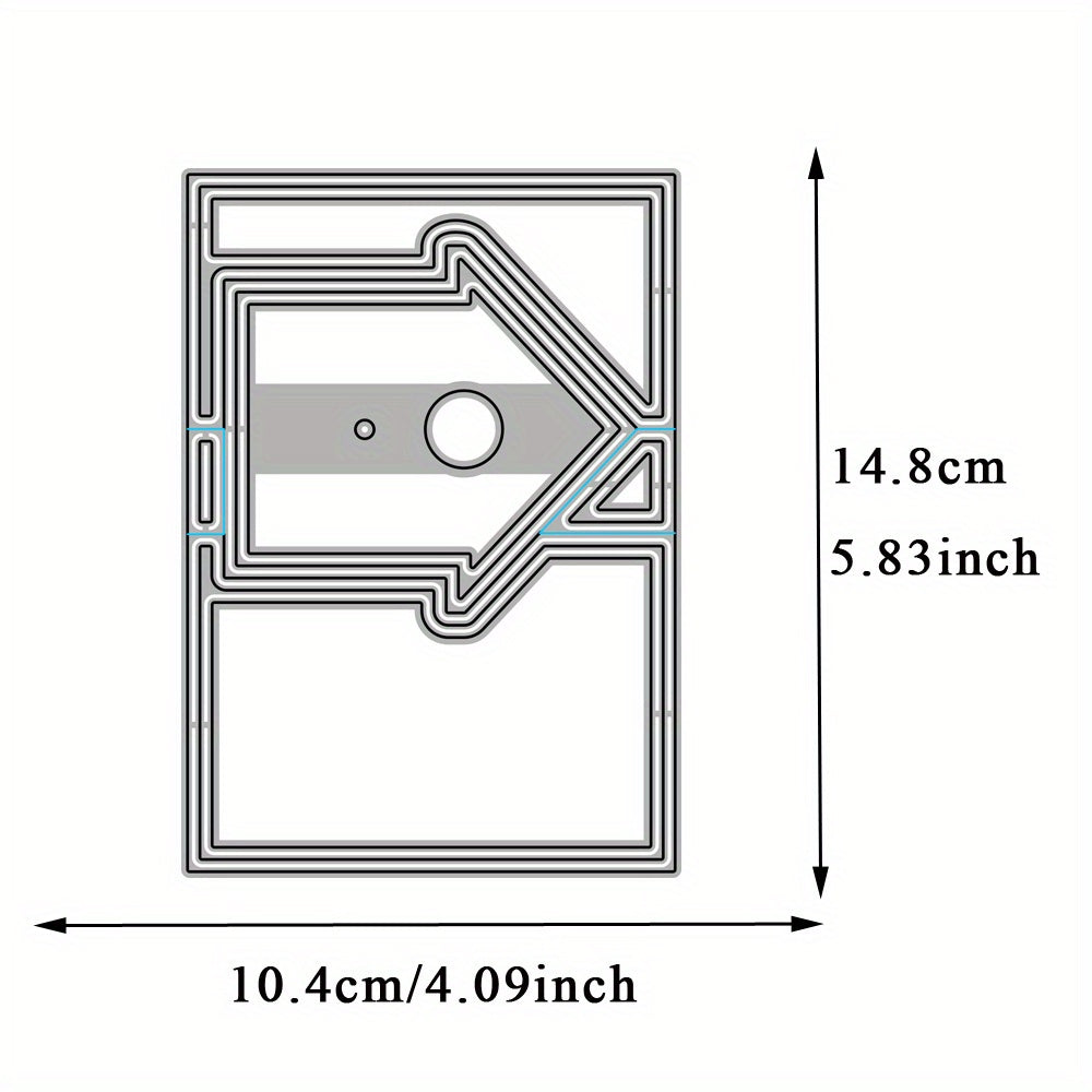 1pc Heart Card Shape Metal Cutting Dies DIY Scrapbooking Album Craft Decoration