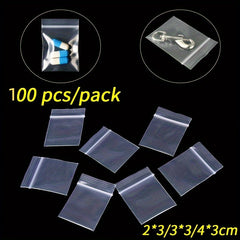 100pcs Mini Zip Baggies Plastic Bags Small Zipper Bag