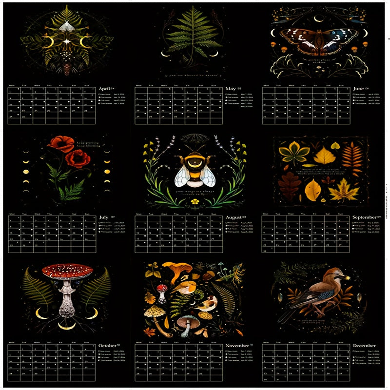 Dark Forest Calendar Year Calendar Christmas Halloween Thanksgiving Gift