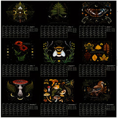 Dark Forest Calendar Year Calendar Christmas Halloween Thanksgiving Gift