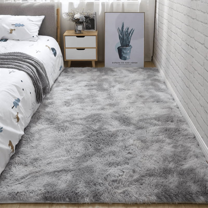 Soft Area Rugs Fluffy Shag Plush Tie Dyed Living Room Carpet