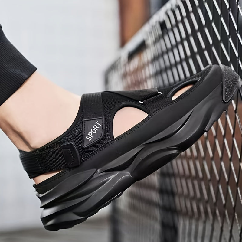 Men's Platform Sandals Non Slip Closed Toe Shoes