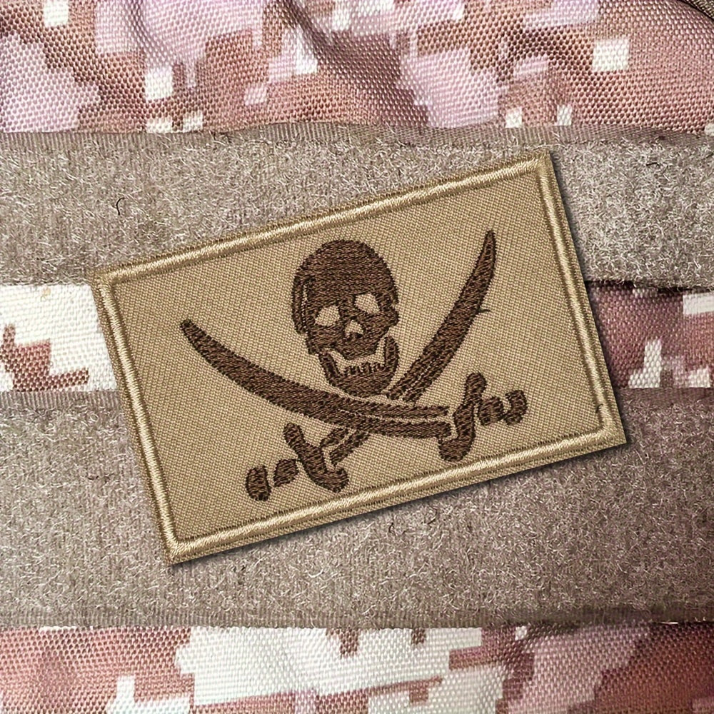 Skeleton Embroidered Morale Patch for Caps Uniforms Vests Backpacks