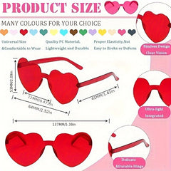 5pcs Transparent Candy Colored Funky Glasses