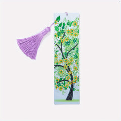 DIY Diamond Painted Leather Tassel Bookmark Embroidery Kit 1pc