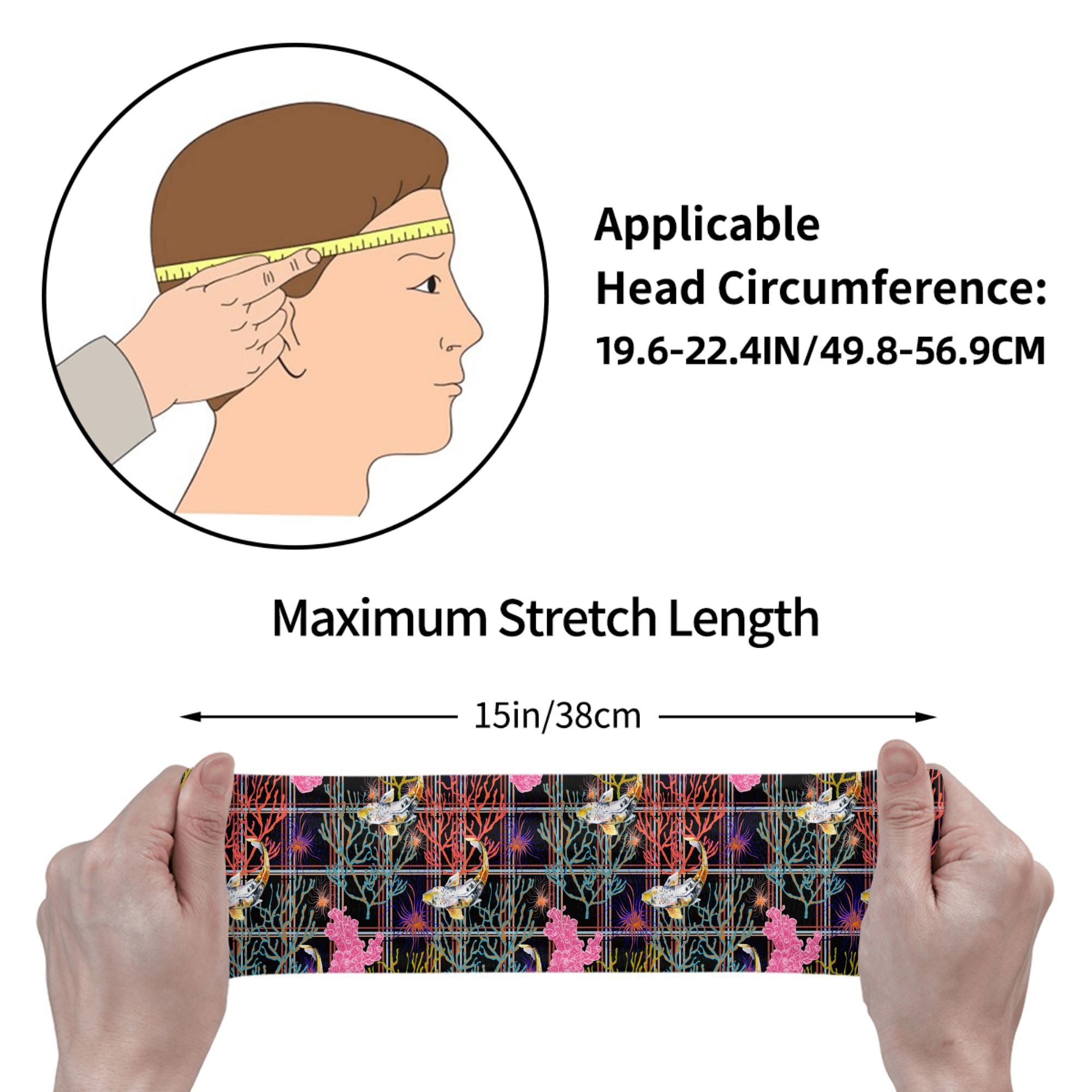 Signature Check Plaid Headband Abstract Design