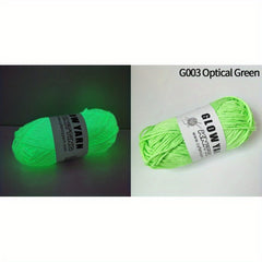 Glow In The Dark Luminous Chunky Yarn for Crocheting, Knitting 2mm