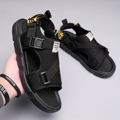 Men's Lightweight Canvas Open Toe Sandals For Outdoor Summer