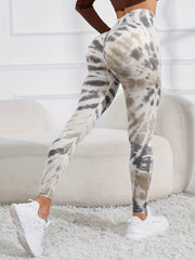Tie Dye Seamless Yoga Pants Hip Lift Fitness Butt Lifting Slim Leggings