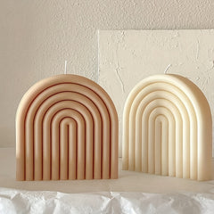Rainbow Arch Candle Mold - Abstract Silicone Resin Mould