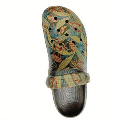 Men's Forest Print Slip On Platform Clogs Sandals