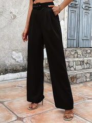 Solid Tailored Pants Casual Wide Leg Work Office Pants Women's Clothing