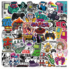 50pcs Retro Game Doodle Stickers Waterproof DIY Creative Decorative Stickers