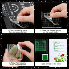 Clear Journal Stamp Set - Silicone Calendar Template