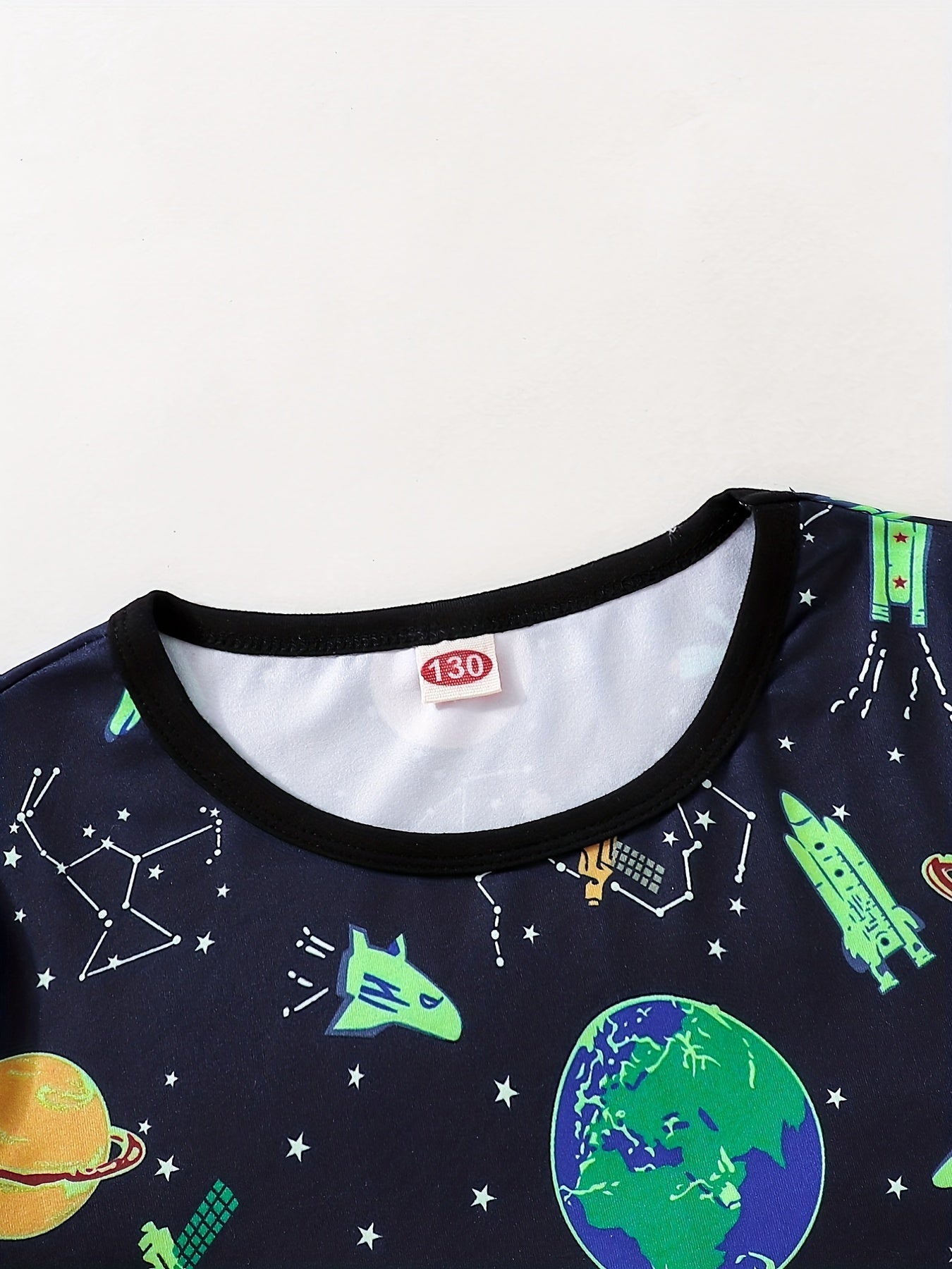 Space Planets Pajama Set for Kids Long Sleeve Top & Pants